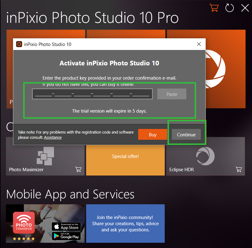 How to activate inPixio Photo Studio? inPixio