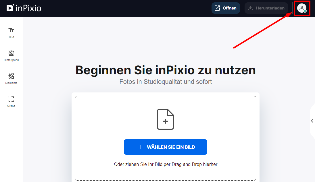 Wie ändere ich die Sprache von inPixio Online Photo Editor? – inPixio