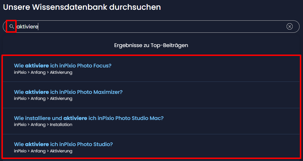 Wie kontaktiere ich den KundenSupport? inPixio