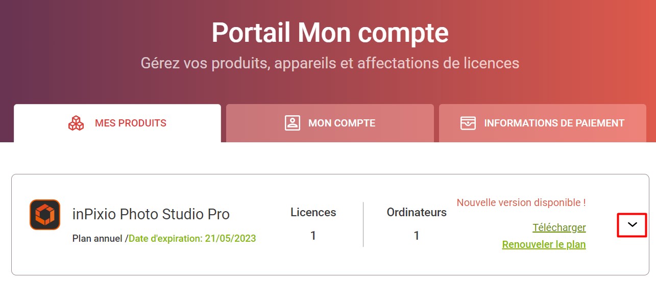 Comment puisje transférer ma licence sur un autre PC ? inPixio